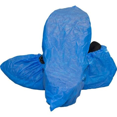 Disposable CPE Shoe Covers Blue Safety Mobility