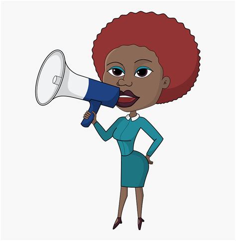 Business Woman With Megaphone Clipart, HD Png Download , Transparent ...