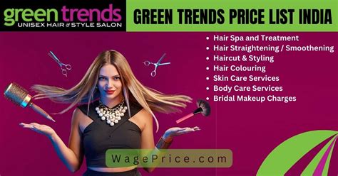 Green Trends Salon Price List Atelier Yuwa Ciao Jp