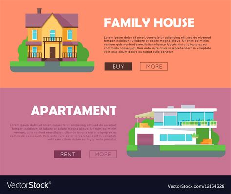 Family house apartment advertising flyer poster Vector Image