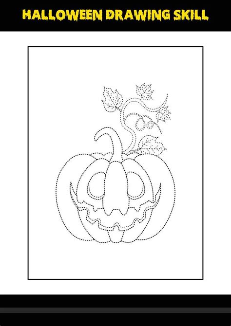 Halloween drawing skill for kids. Halloween drawing skill coloring page ...