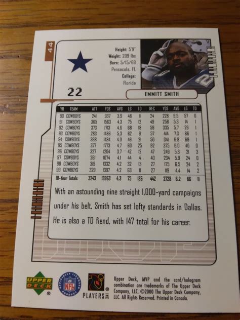 2000 Upper Deck MVP 44 Emmitt Smith For Sale Online EBay