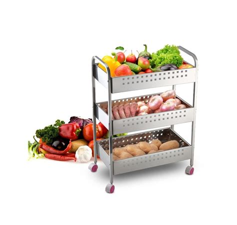 SS 202 Multilayer Stainless Steel Kitchen Trolley At Rs 850 In Rajkot