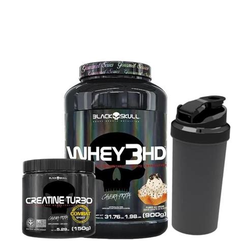 Whey Hd Gourmet Gr Caveira Preta Black Skull Creatina G