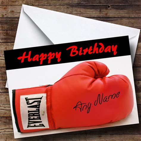 Signed Boxing Glove Personalised Birthday Card The Card Zoo