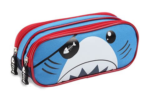 Kit Mochila Rodinhas Infantil Masculino Shark Tubar O