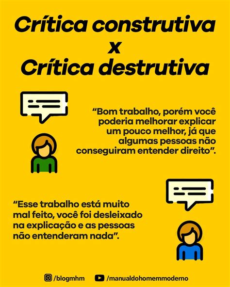 Diferen A Entre Cr Tica Construtiva E Destrutiva Cita Es De