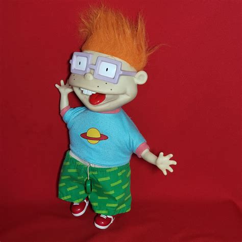 Viacom Rugrats Scared Chuckie Finster Plush Doll Toy Pull String 1996 ...