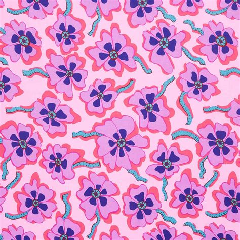 Kaffe Fassett Collective August 2023 Camo Flower Pink Yardage