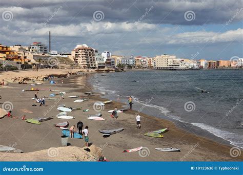 Surfers On The Beach Editorial Photo Image Of Spanish