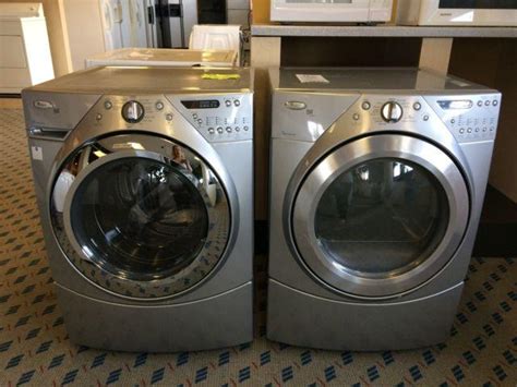 Whirlpool Charcoal Front Load Washer Dryer Set Pair USED For Sale