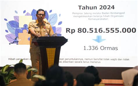 Pemprov Jateng Kucurkan Dana Hibah Ormas 2024 Senilai Rp80 5 Miliar