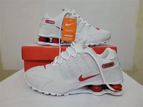 Tênis Nike Shox Nz 4 Molas Branco E Vermelho Premium Caixa