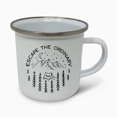 Fiat Ducato Style Personalised Campervan 12oz Camping Enamel Mug