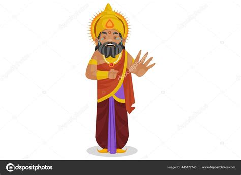 King Dhritarashtra Crying Vector Graphic Illustration Individually ...