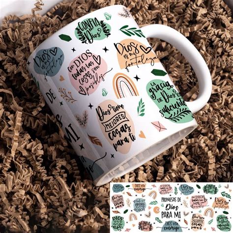 Promesas De Dios Para Mi Boho Spanish Christian Oz Mug Wrap Oz