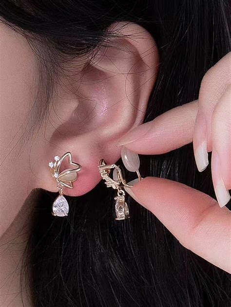 Pc Fashion Zinc Alloy Butterfly Decor Ear Cuff For Women For Birthday