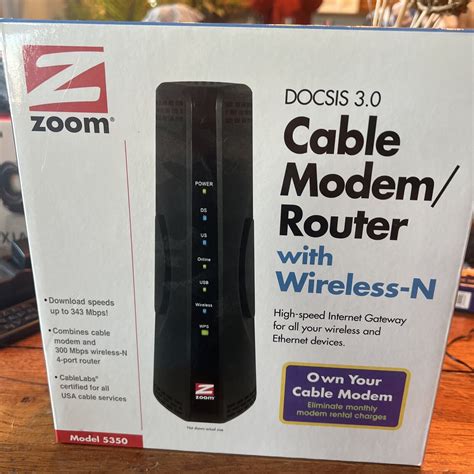 Zoom Docsis 30 Cable Modemrouter Wireless N Model 5350 Series 1092 Ebay