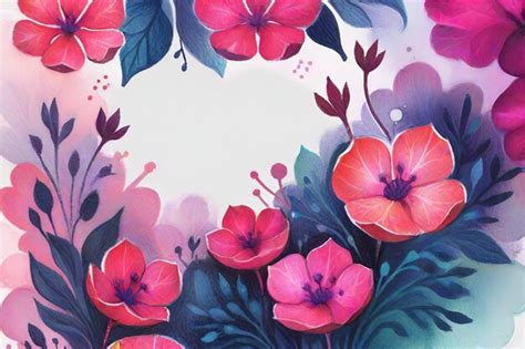 Premium AI Image | watercolor floral background in pastel colors