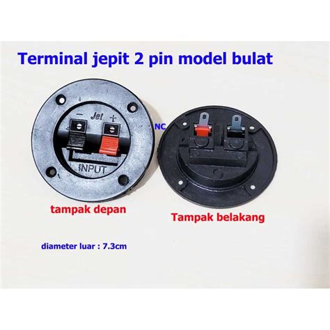 Jual Terminal Jepit 2 Pin Model Bulat Speaker Amplifier Kabel