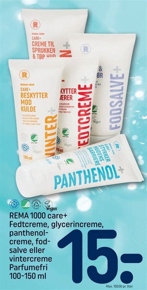 Rema Care Fedtcreme Glycerincreme Panthenol Creme Fod Salve