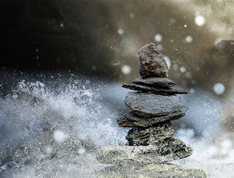 Stones Pile Water Zen Free Stock Photo - Public Domain Pictures