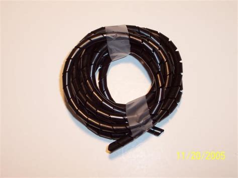 3/8" spiral wrap, black 25 ft , electrical cord cover