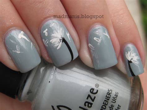 Mad Manis Dandelion Nail Art Tutorial