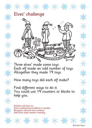 Christmas Maths puzzle/problem FREE | Teaching Resources