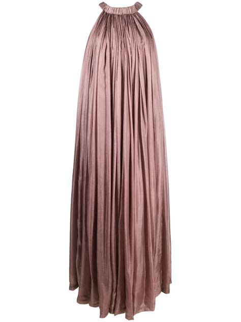 Rick Owens Medusa Silk Maxi Dress Pink Farfetch Uk