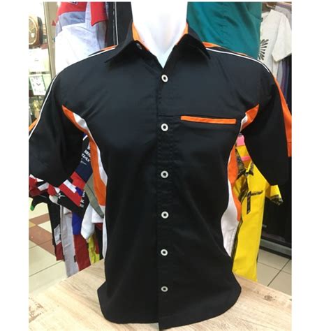 Jual KEMEJA SERAGAM PROMOSI POLOS KODE KEMEJA POLOS TLD HITAM