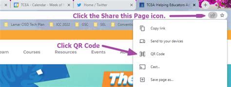 Easily Share Websites With Chromes QR Code Generator TCEA TechNotes Blog