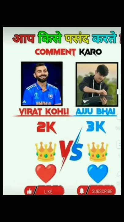 Virat Kholi Vs Ajju Bhai 😈😈😈😈😈😈😈😎😎😎😎😎😛😛😛 Youtube