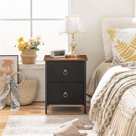 Hoobro Nightstand Drawer Dresser For Bedroom Set Of End Tables