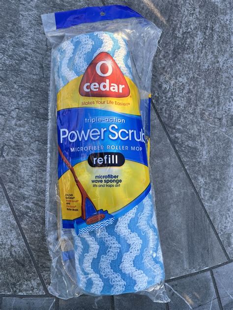 O Cedar Power Scrub 10 In Roller Mop Refill Microfiber Wave Sponge