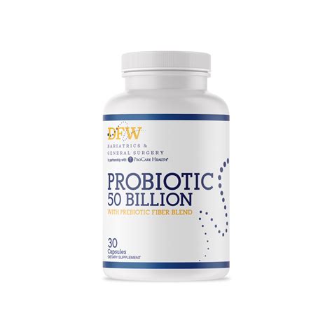 Probiotic 50 Billion With Prebiotic Fiber Blend 30 Day Supply Dfw Bariatrics Store