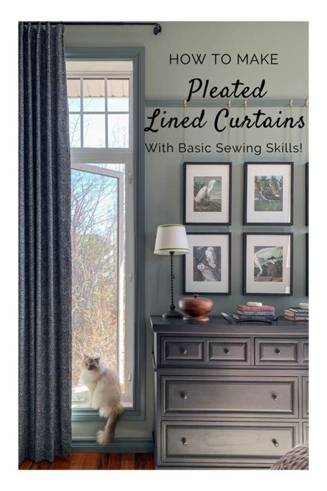 How To Make Lined Pleated Curtains Erin Zubot Design Pleated