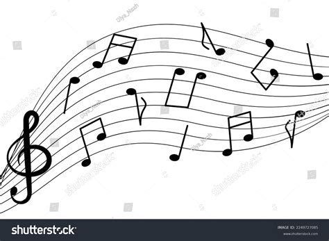 Black White Vector Illustration Music Notes Stock Vector (Royalty Free ...