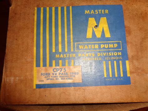 Nos Master Water Pump Ford V Passenger Cp Left Side Bearing