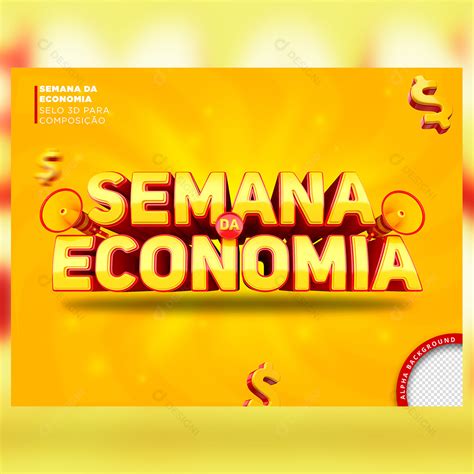 Selo 3d Semana Da Economia Social Media Psd [download] Designi