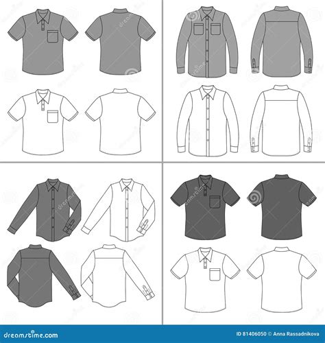 Man`s Shirt Set Stock Vector Illustration Of Personal 81406050