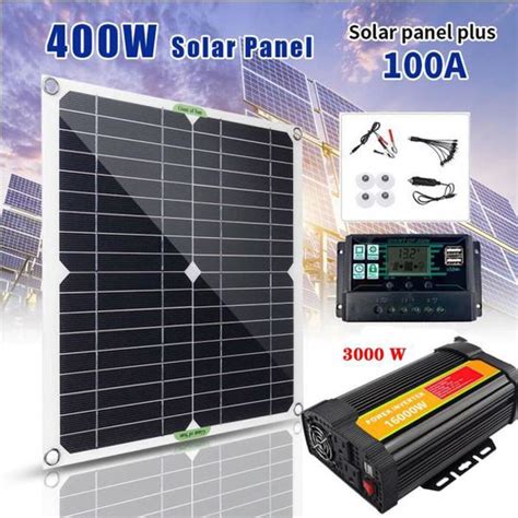 Panneau Solaire Kit Complet Panneau Solaire W Onduleur Solaire