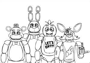 Páginas de Freddy Fazbear para colorir para crianças