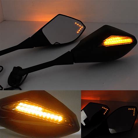 Motorcycle Led Turn Signal Rear View Mirrors For Honda Cbr R Cbr R