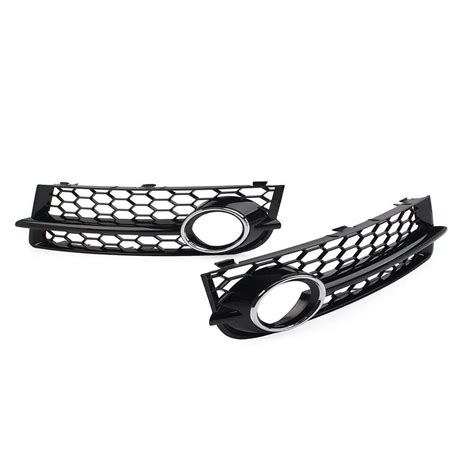 1 Pair Front Bumper Honeycomb Mesh Fog Light Grille Cover For Audi TT