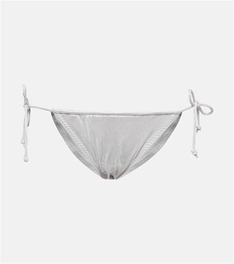 Metallic Triangle Bikini In Silver Norma Kamali Mytheresa