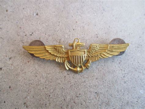 Vintage Us Naval Aviator Insignia Antique Sage