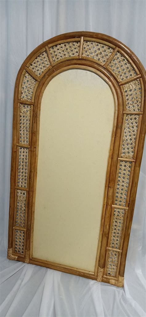 Handmade Rattan Mirror Rattan Rectangle Mirror Cane Mirror Etsy