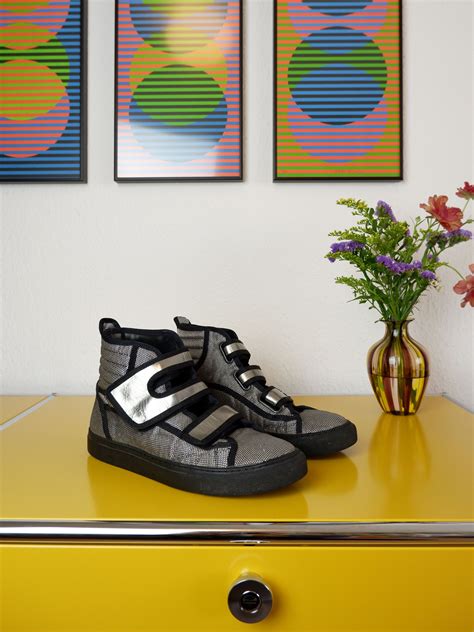 Raf Simons Iconic Raf Simons High Top Velcro Sneakers Grailed