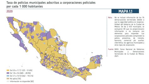 La mitad de los municipios de México tiene menos policías que el